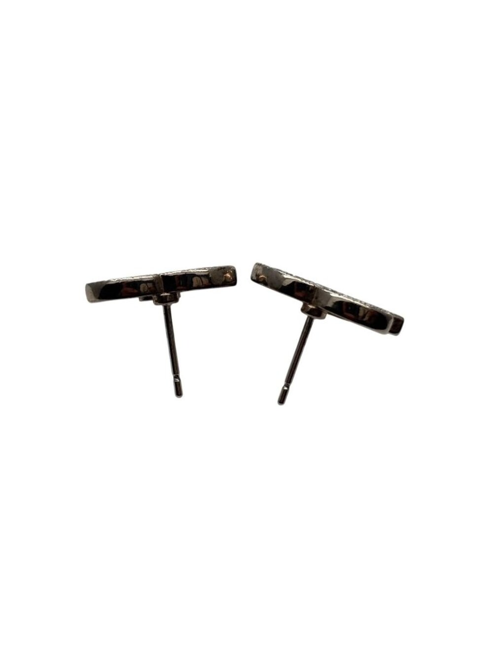 Chanel CC Logo Silver Rhinestone Earrings - Picture 5 of 7